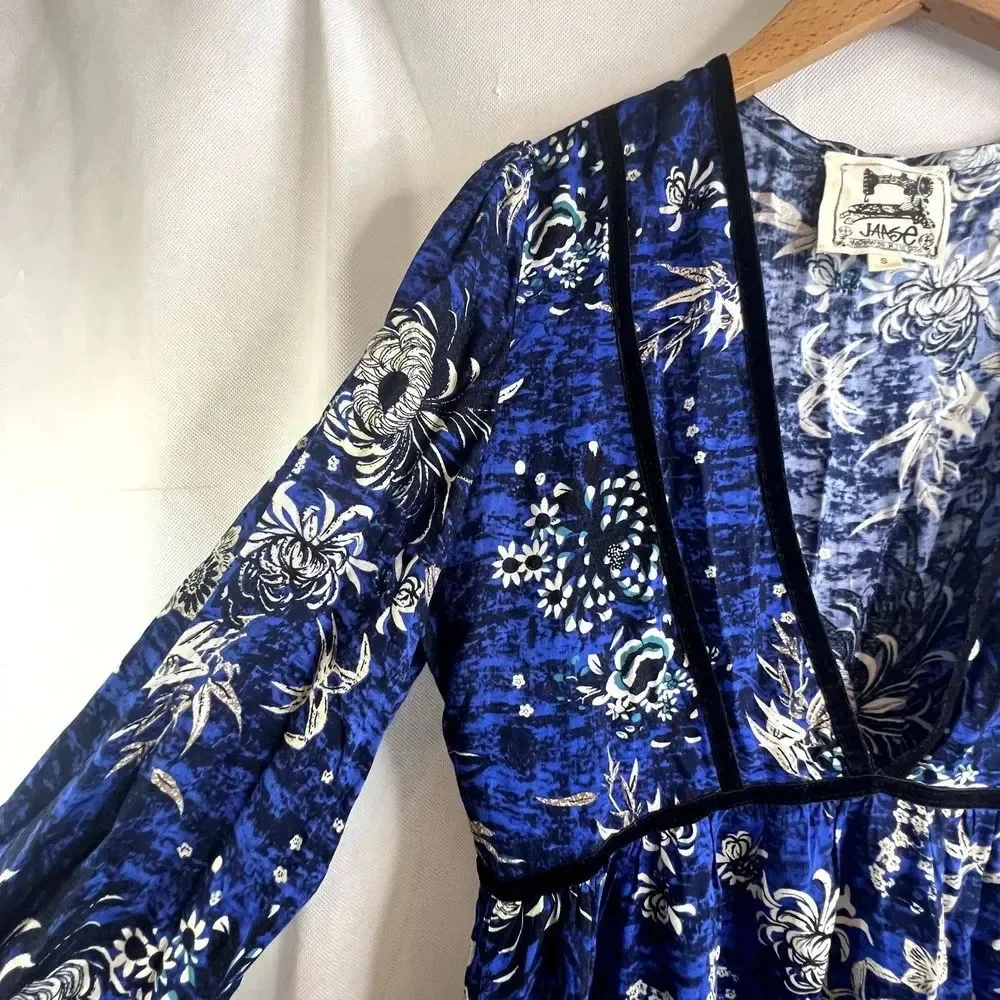 Jaase Moonlight Blue Jessie Short Floral Dress‎ Size Small - Picture 4 of 13